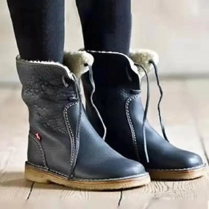 Molly - Bottes en Cuir avec Doublure en Polaire