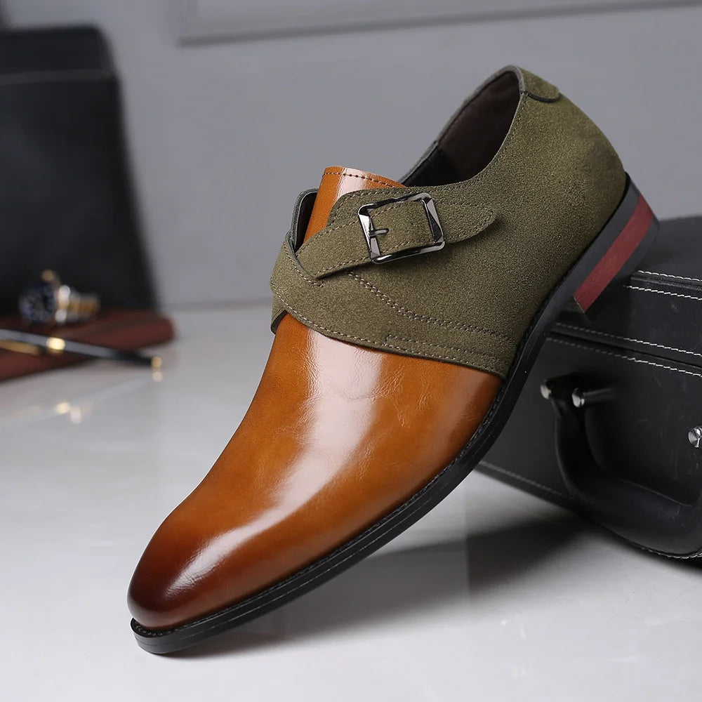 Scarpe eleganti con doppia fibbia da uomo stile urbano raffinato