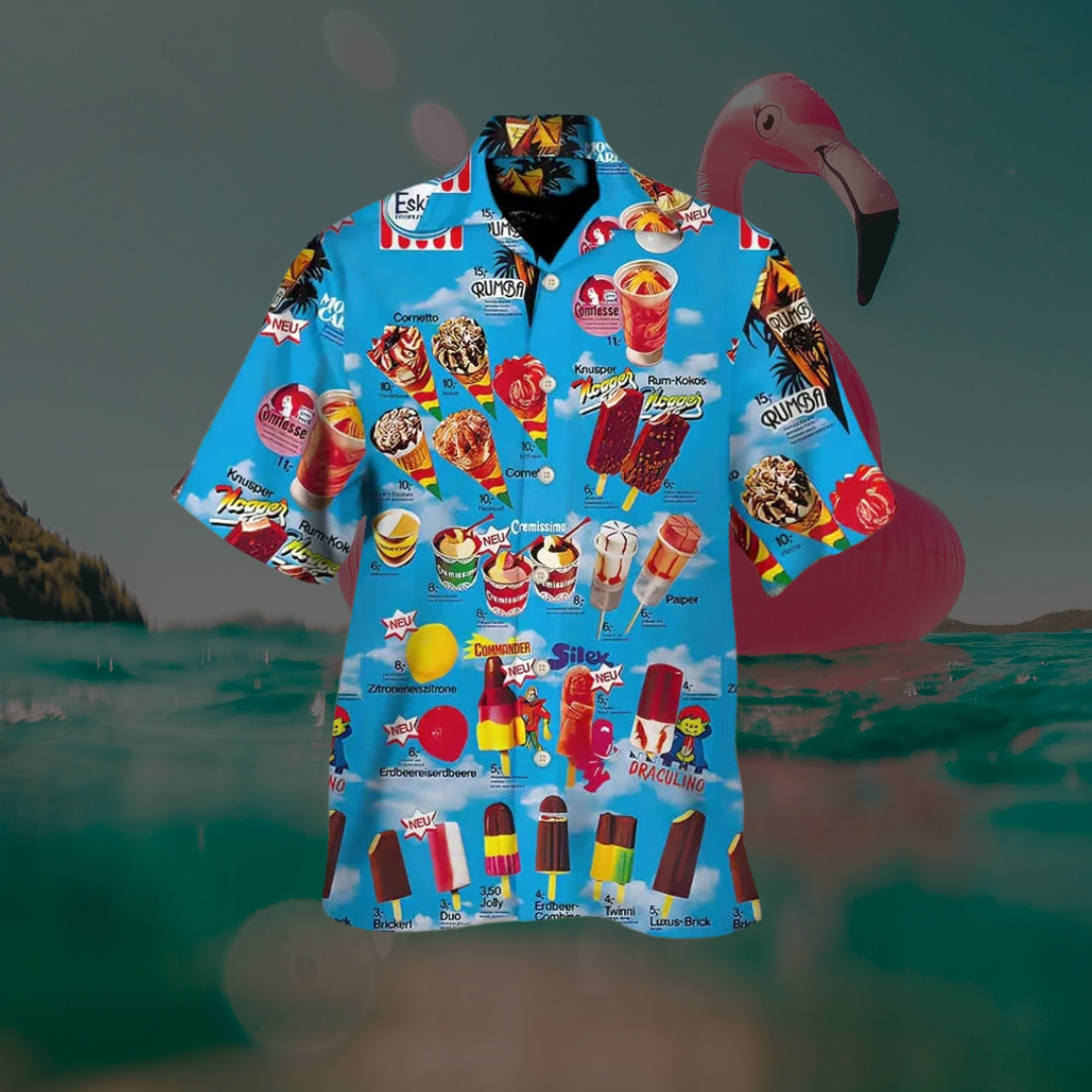 Aloha™ - Chemise D'été avec Impression de Glaces