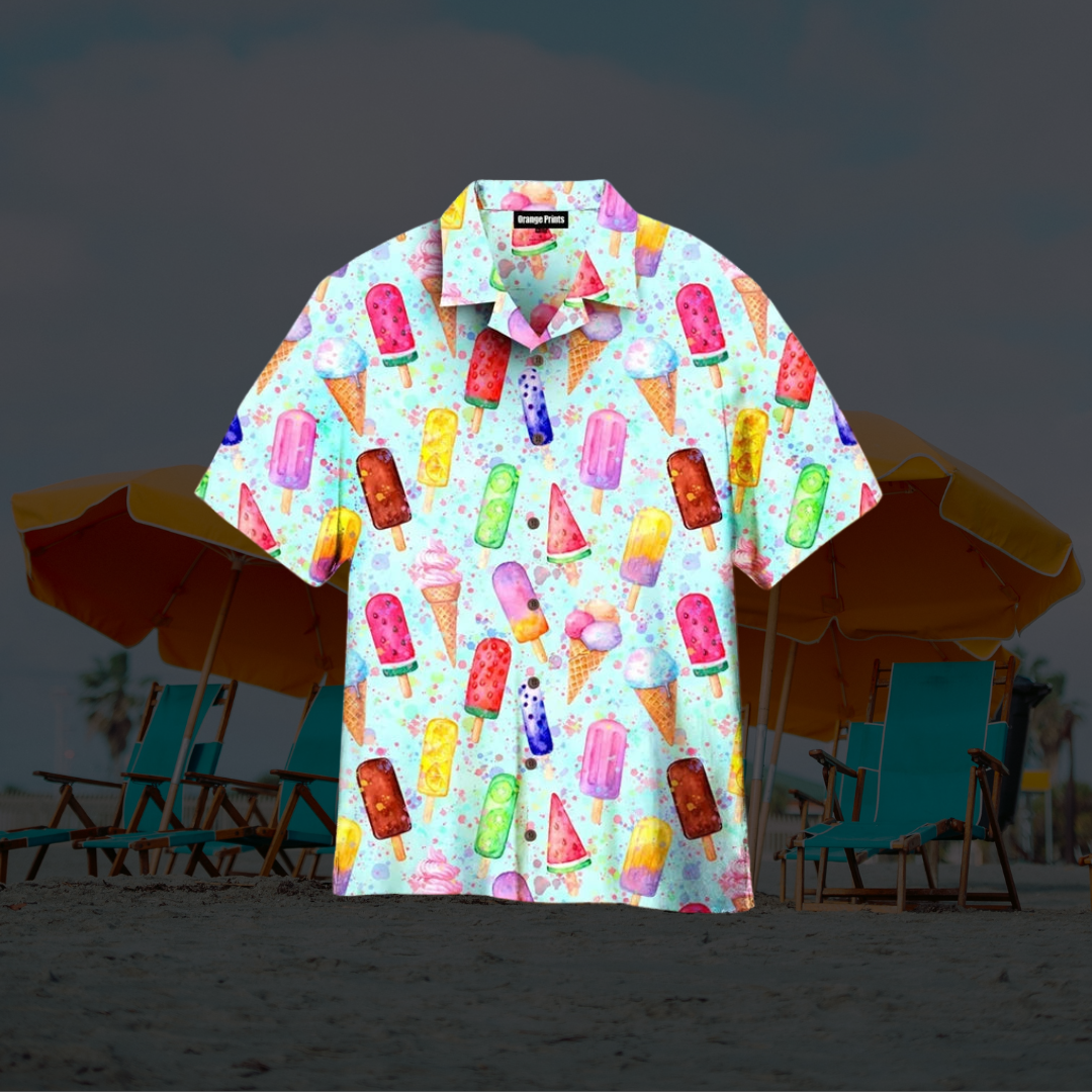 Aloha™ - Chemise D'été avec Impression de Glaces