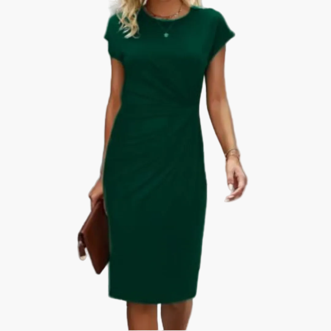 Robe élégante femme coupe droite pour bureau et soirée