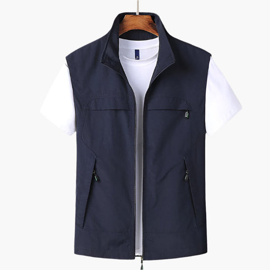Gilet sans manches homme style urbain polyvalent pour loisirs et activités extérieures