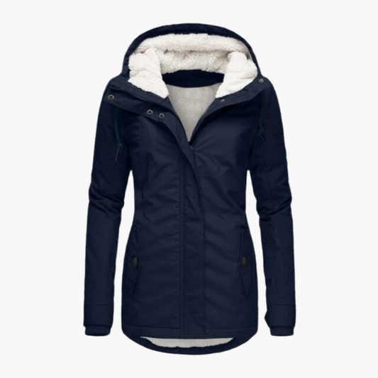 Veste d'hiver femme style parka avec doublure sherpa chaude – Élégance et confort pour temps froid