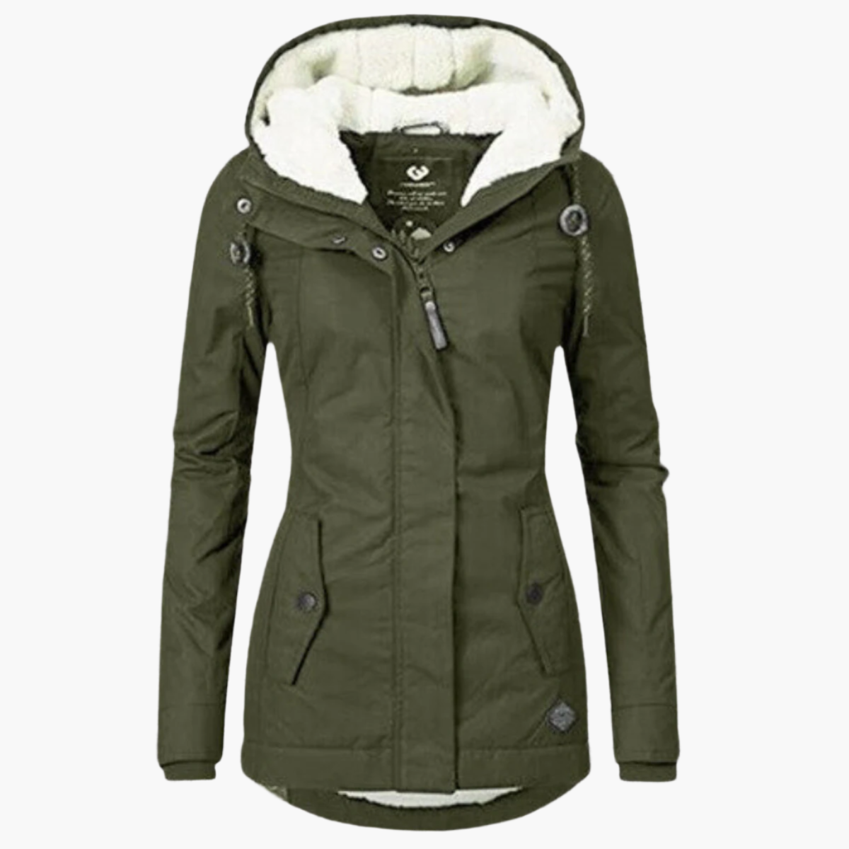 Veste d'hiver femme style parka avec doublure sherpa chaude – Élégance et confort pour temps froid