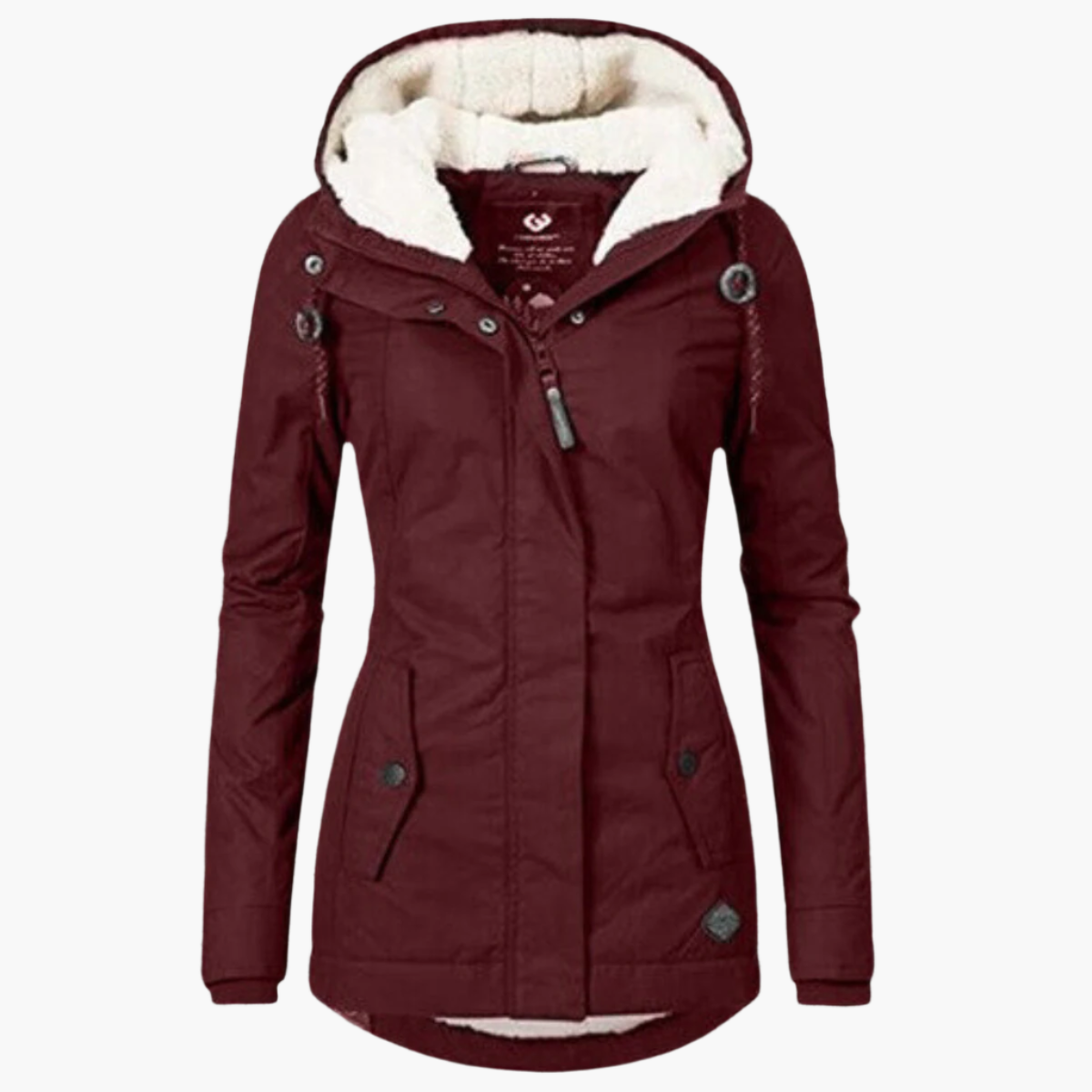 Veste d'hiver femme style parka avec doublure sherpa chaude – Élégance et confort pour temps froid