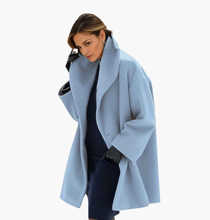 Manteau Femme Élégant à Col Châle Style Oversize pour Bureau et Quotidien