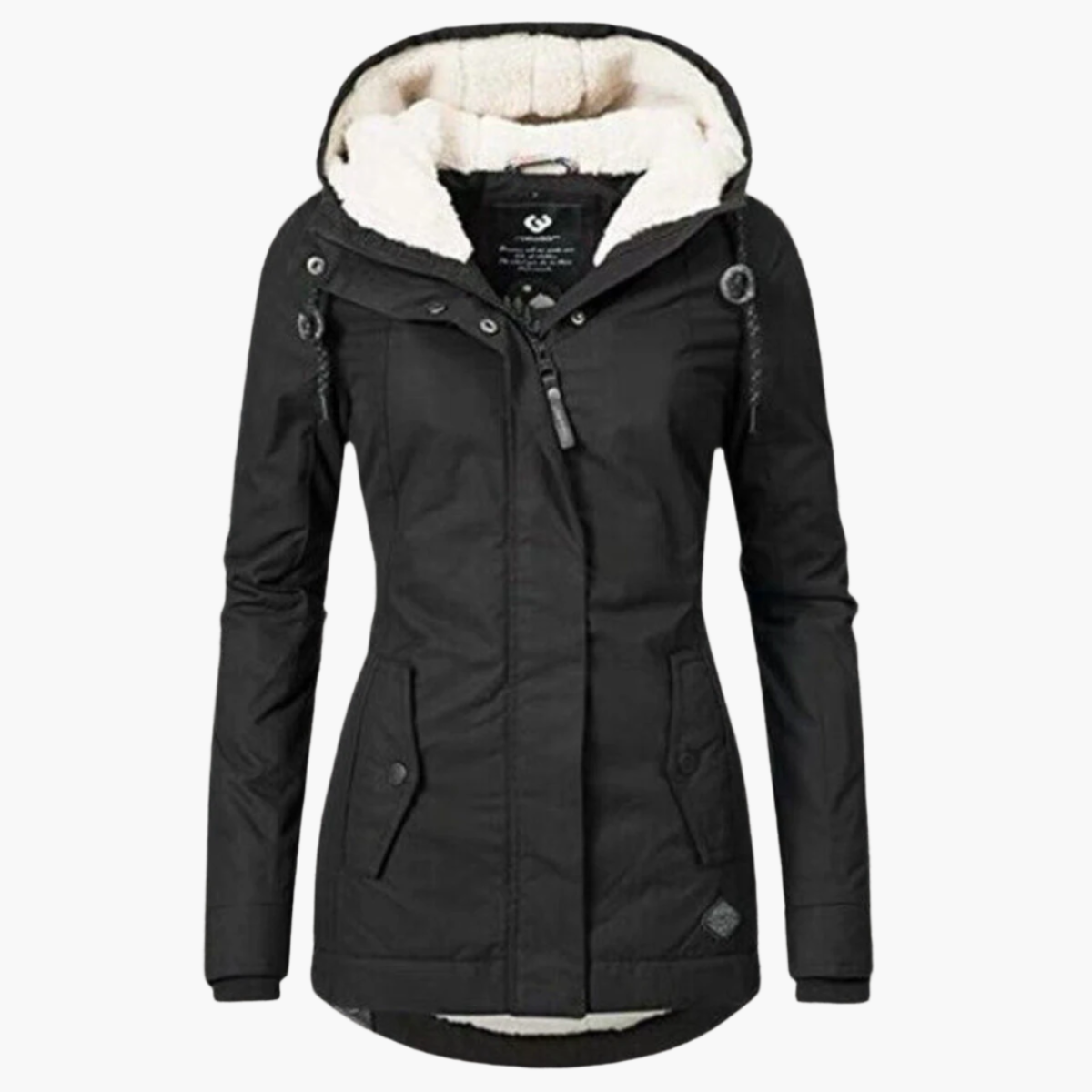 Veste d'hiver femme style parka avec doublure sherpa chaude – Élégance et confort pour temps froid