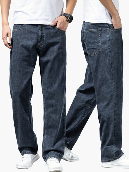 Herenjeans met rechte pasvorm, klassieke stijl, voor dagelijks gebruik