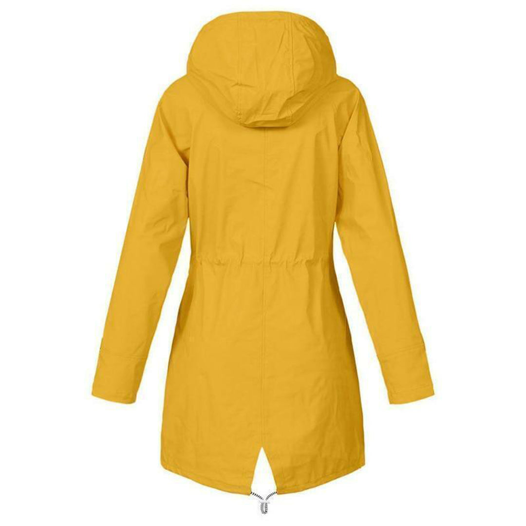 Shirley – Longue Manteau Imperméable à Capuche pour Femmes