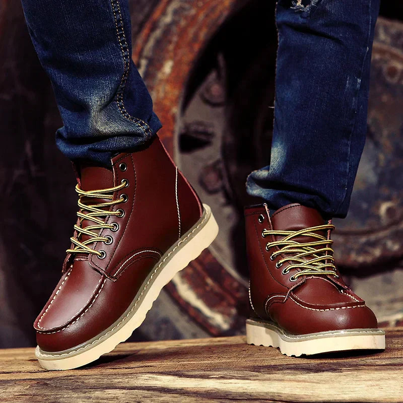 Bottes d'hiver rétro pour homme – Style vintage et confort au quotidien