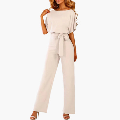 Combinaison Pantalon Femme Élégante Taille Ceinturée Chic pour Soirée et Sortie
