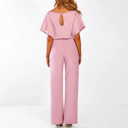 Combinaison Pantalon Femme Élégante Taille Ceinturée Chic pour Soirée et Sortie