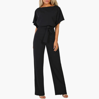 Combinaison Pantalon Femme Élégante Taille Ceinturée Chic pour Soirée et Sortie