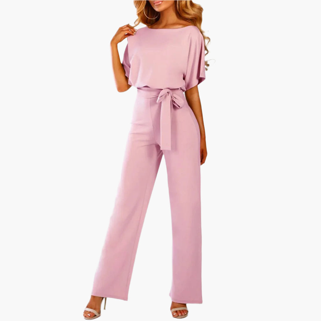 Combinaison Pantalon Femme Élégante Taille Ceinturée Chic pour Soirée et Sortie