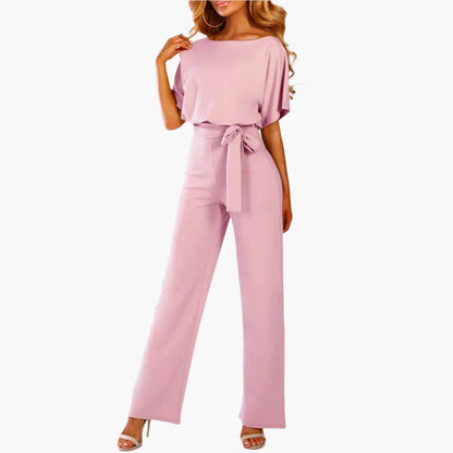 Combinaison Pantalon Femme Élégante Taille Ceinturée Chic pour Soirée et Sortie