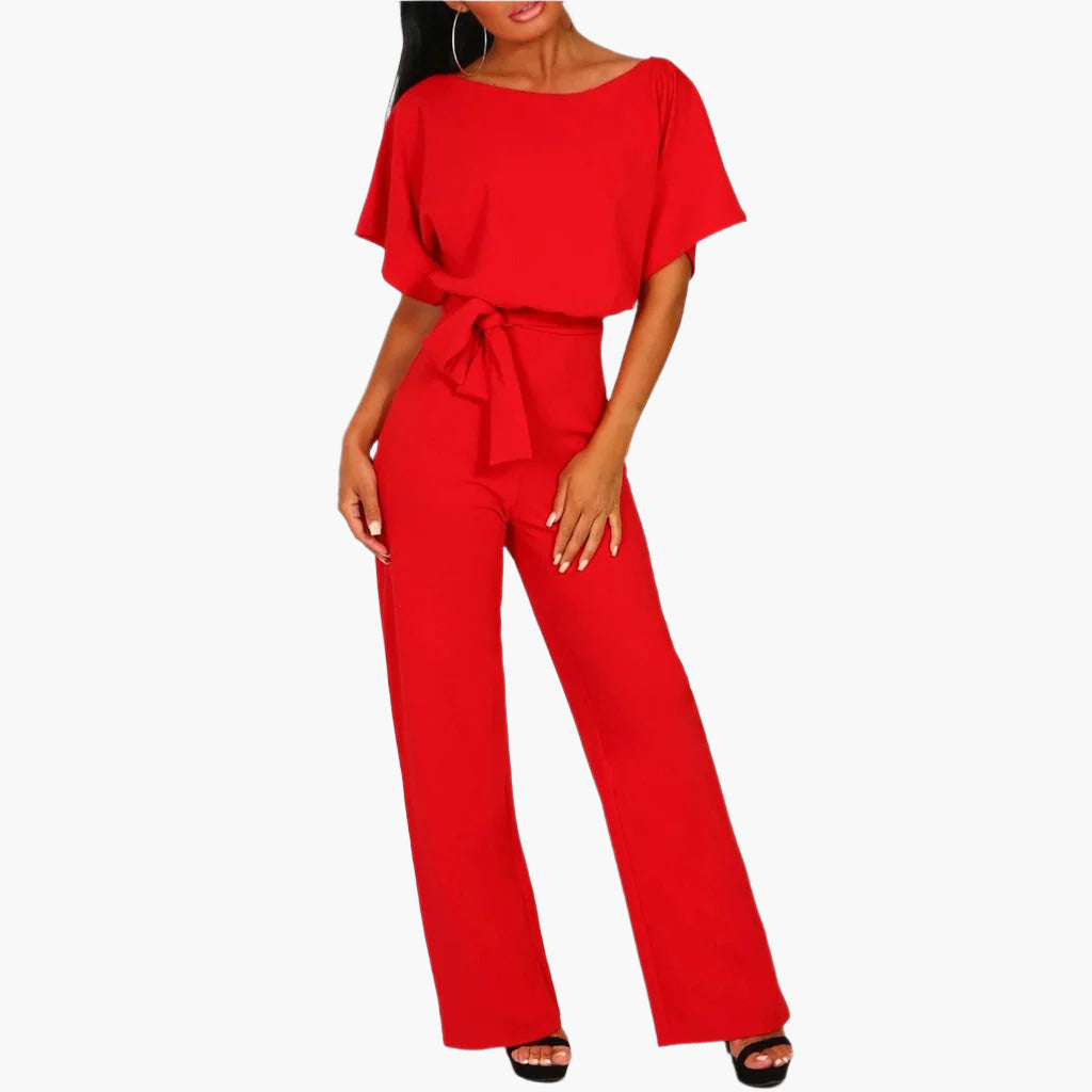 Combinaison Pantalon Femme Élégante Taille Ceinturée Chic pour Soirée et Sortie