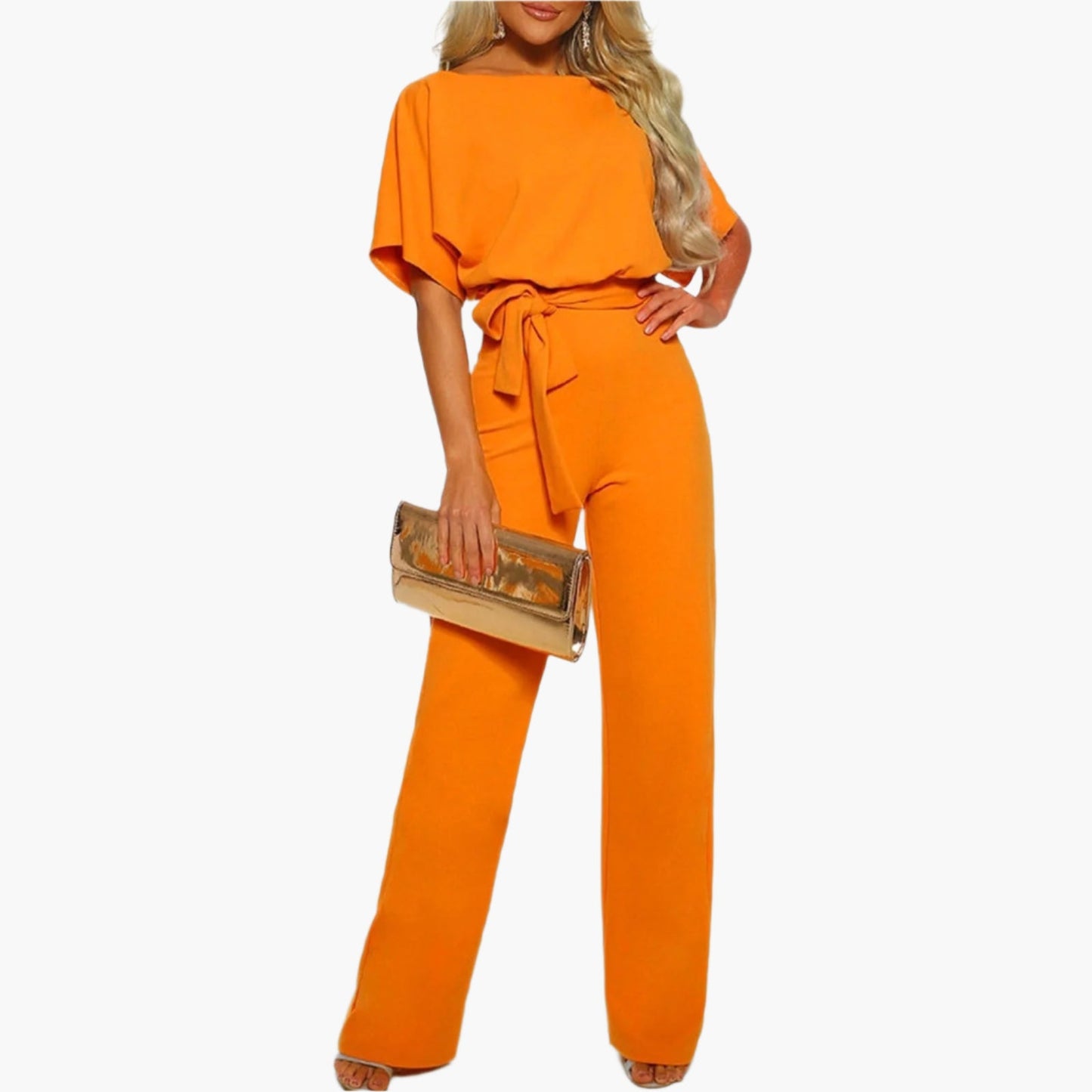 Combinaison Pantalon Femme Élégante Taille Ceinturée Chic pour Soirée et Sortie