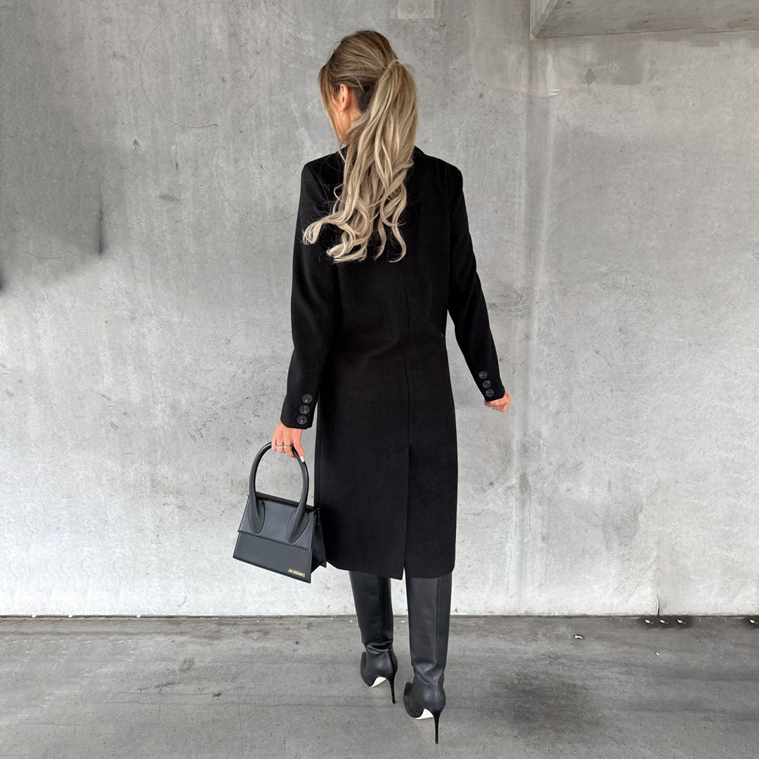 Manteau d'Hiver Élégant pour Femme – Style Long Chic et Polyvalent