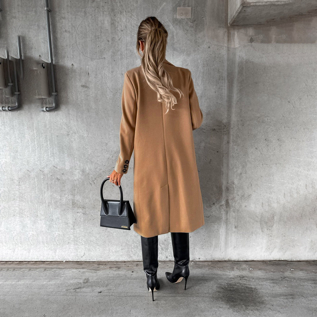Manteau d'Hiver Élégant pour Femme – Style Long Chic et Polyvalent