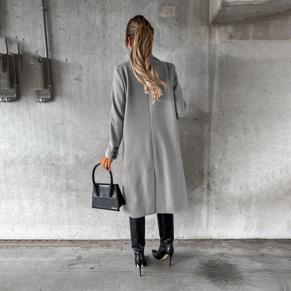 Manteau d'Hiver Élégant pour Femme – Style Long Chic et Polyvalent