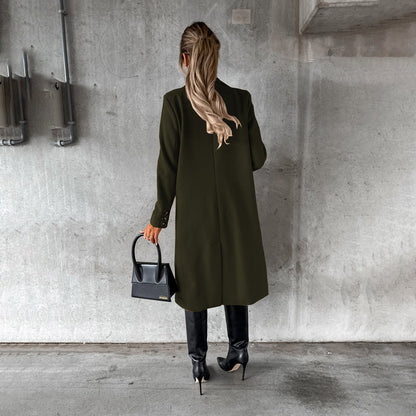 Manteau d'Hiver Élégant pour Femme – Style Long Chic et Polyvalent