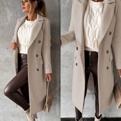 Manteau d'Hiver Élégant pour Femme – Style Long Chic et Polyvalent