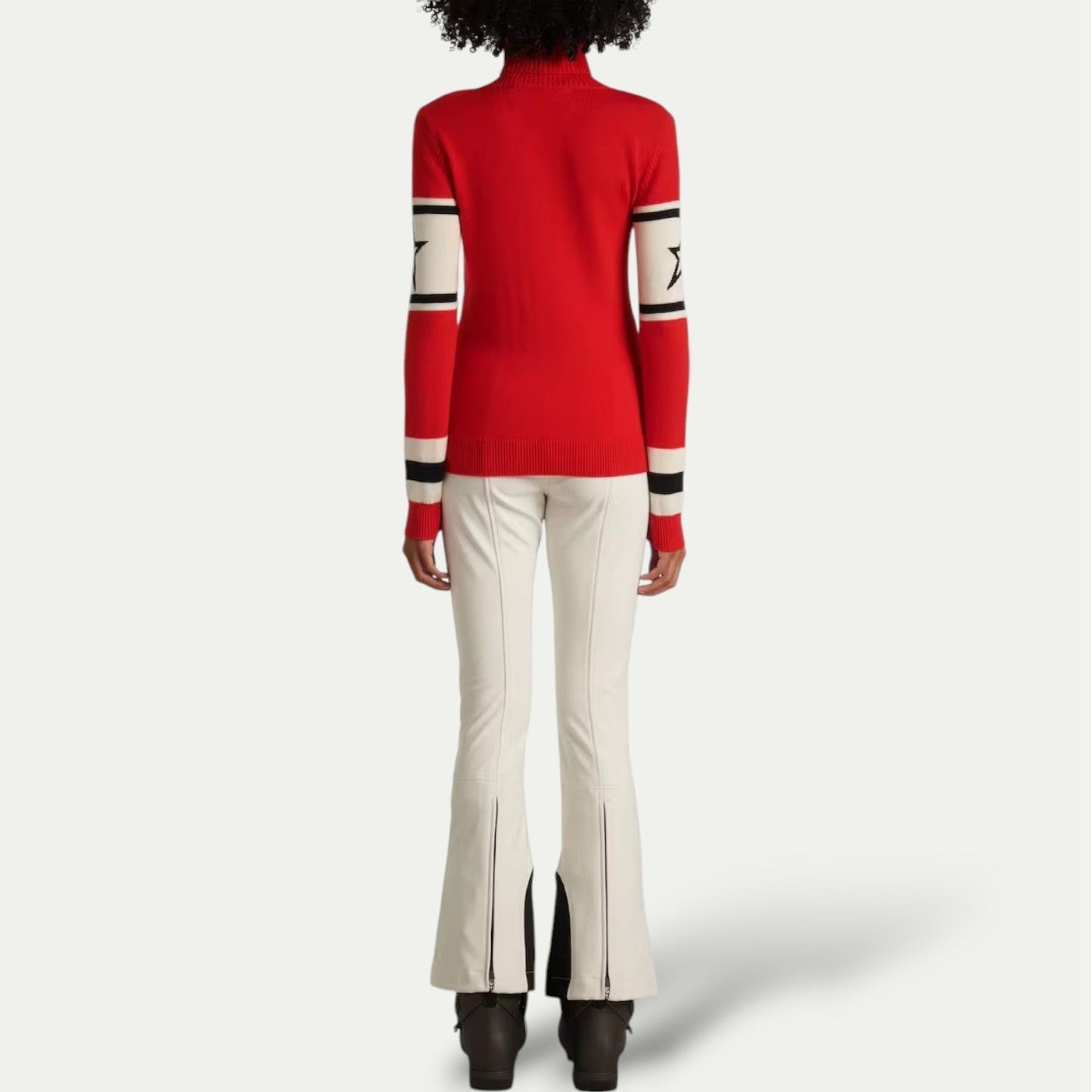 Pull col roulé après-ski style montagnard femme – Look tendance pour l’hiver et l’après-ski