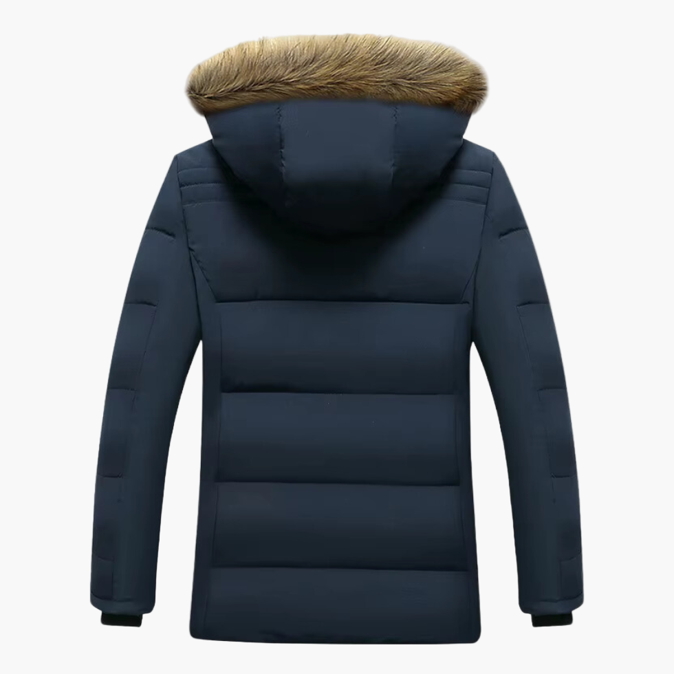 Parka d'hiver homme à capuche doublée polaire style urbain chaud et imperméable