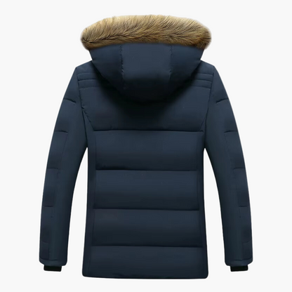 Parka d'hiver homme à capuche doublée polaire style urbain chaud et imperméable