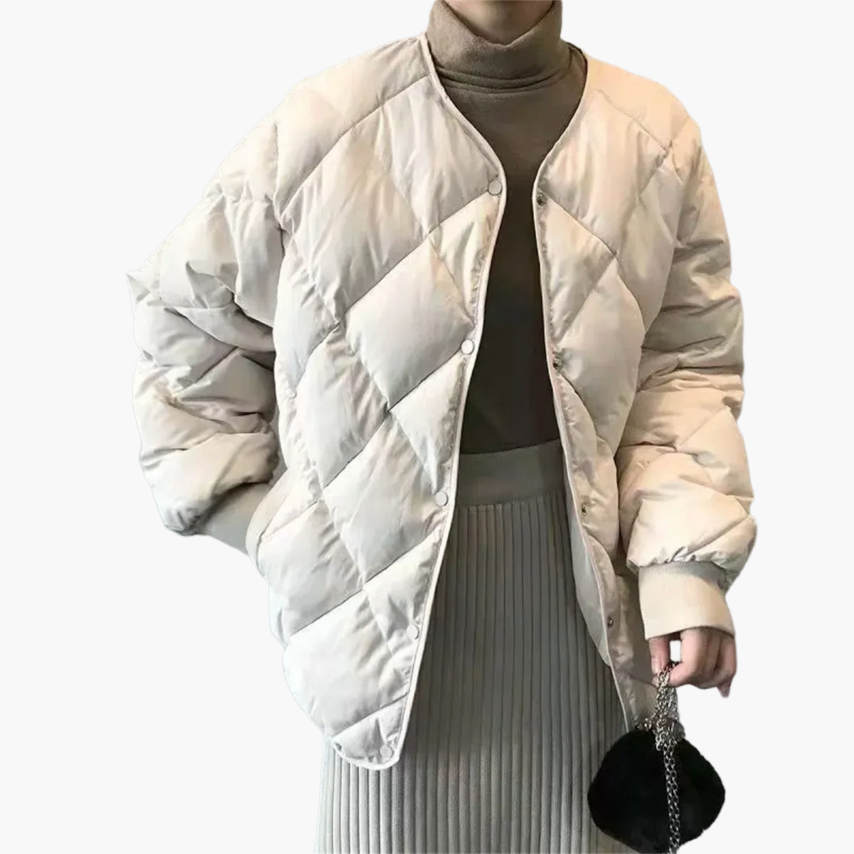 Veste matelassée femme style décontracté idéale pour l'automne et l'hiver
