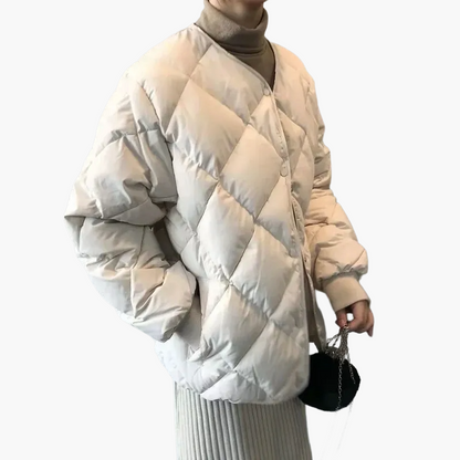 Veste matelassée femme style décontracté idéale pour l'automne et l'hiver