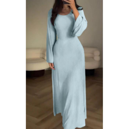 Natalie – Robe Élégante Longue À Manches Longues Pour Femme