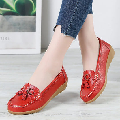 Chaussures en Cuir à la mode, Élégantes, de Couleur Bonbon