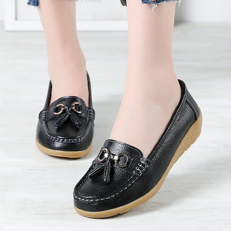 Chaussures en Cuir à la mode, Élégantes, de Couleur Bonbon