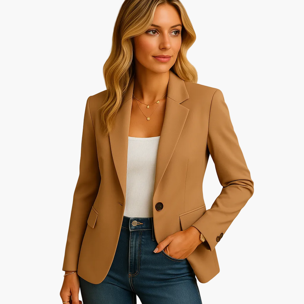 Chaqueta Blazer Mujer Elegante Corte Entallado Estilo Versátil Oficina y Casual