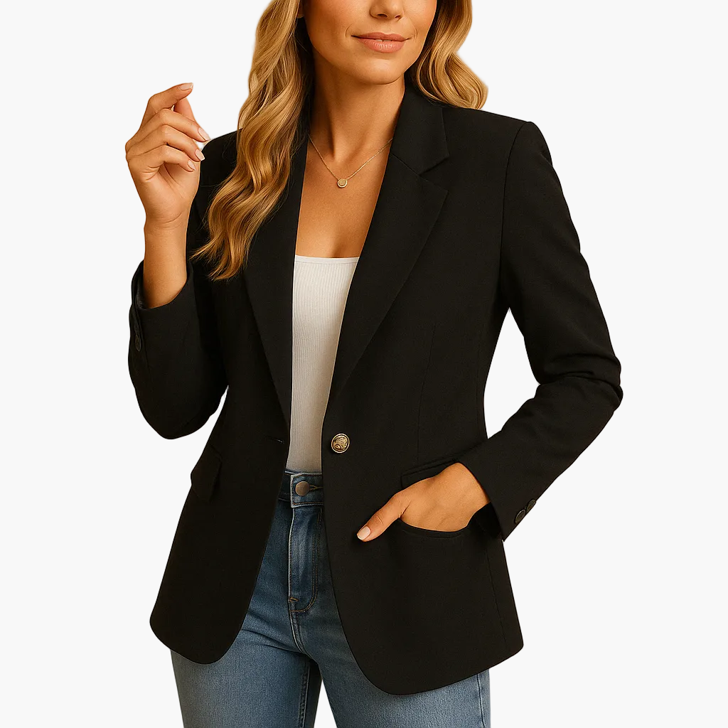 Chaqueta Blazer Mujer Elegante Corte Entallado Estilo Versátil Oficina y Casual