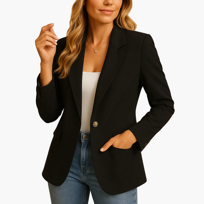 Chaqueta Blazer Mujer Elegante Corte Entallado Estilo Versátil Oficina y Casual