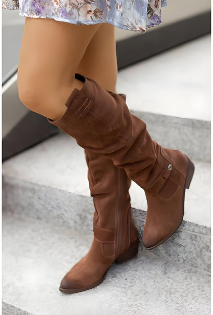 Bottes hautes femme style cavalier polyvalent pour look élégant et quotidien