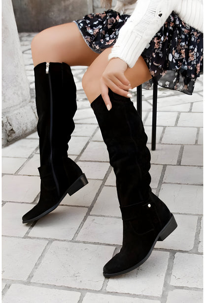 Bottes hautes femme style cavalier polyvalent pour look élégant et quotidien
