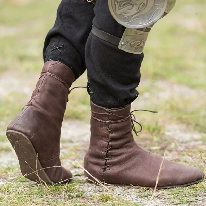 Nigel – Bottes Médiévales en Cuir pour Homme