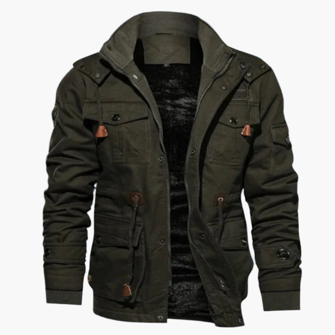 Veste d'hiver pour homme style militaire polyvalente et élégante