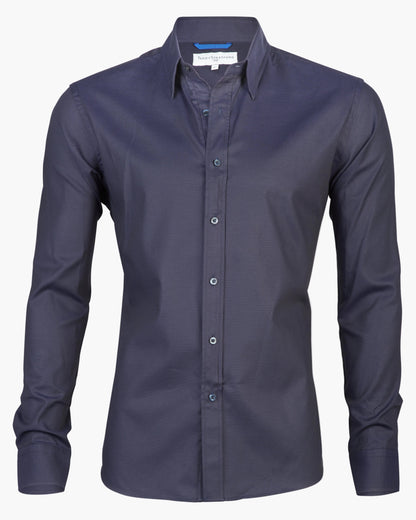 Chemise homme ajustée à fermeture zippée style moderne affaires et loisirs