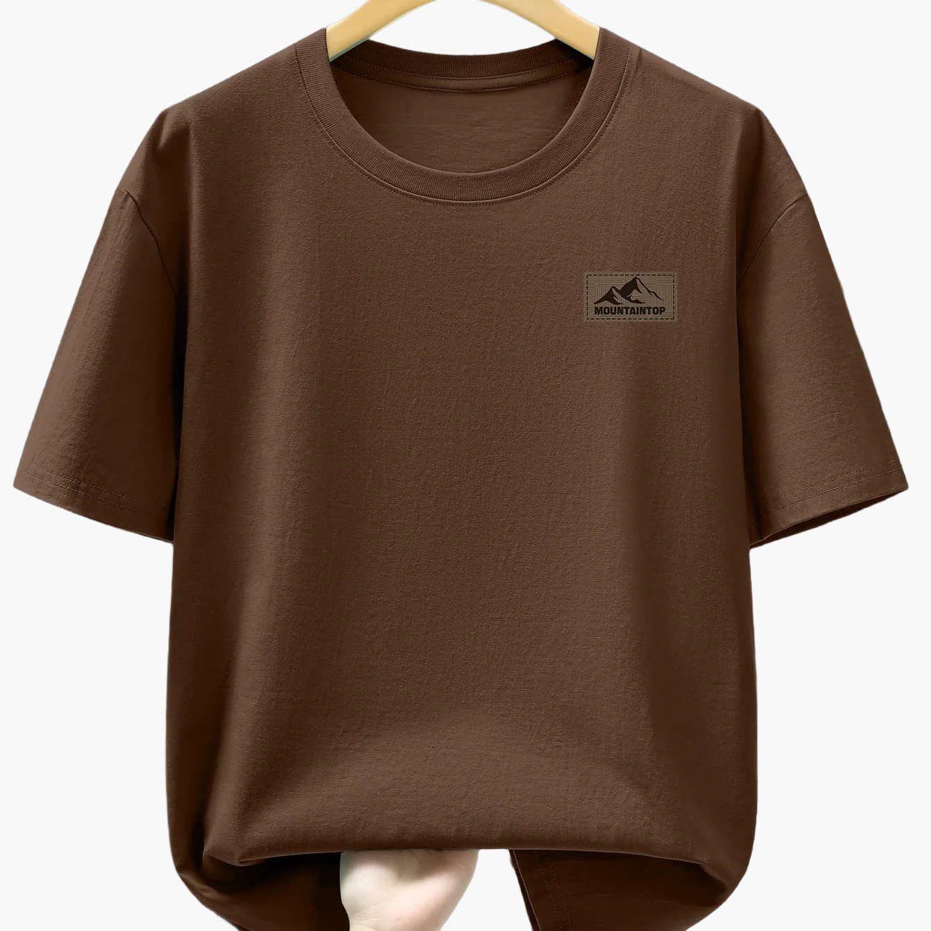 Casual men's T-shirt with mountain print, sporty style – Ideal for leisure and weekends