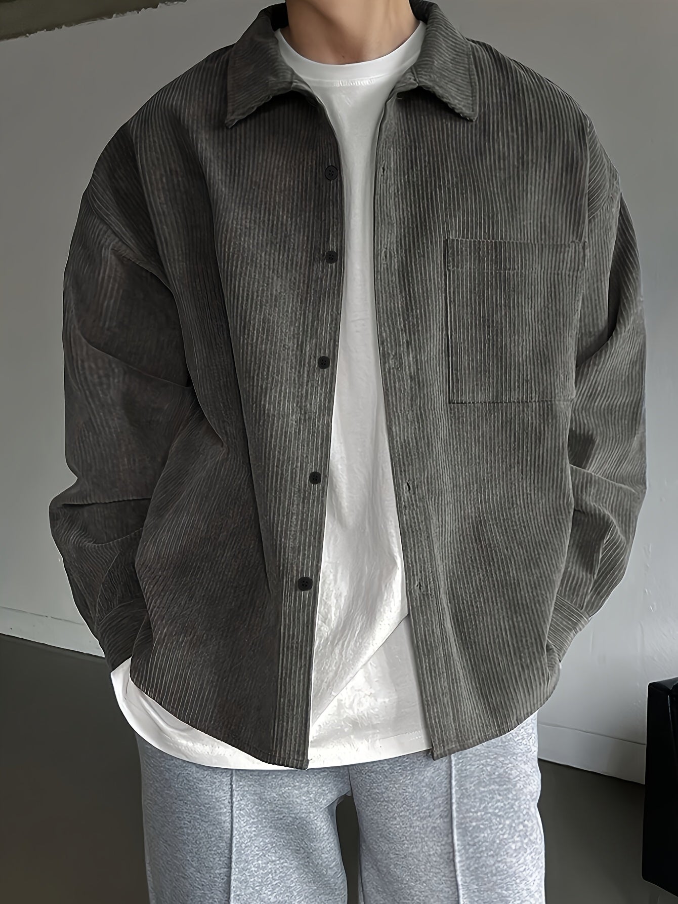 Camisa Sobrecamisa Hombre Estilo Casual para Uso Diario