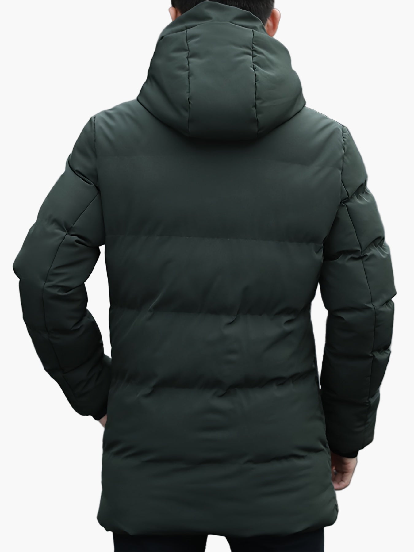 Manteau Homme Long à Capuche Style Urbain pour Hiver et Quotidien