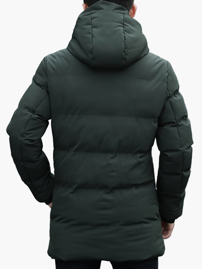 Manteau Homme Long à Capuche Style Urbain pour Hiver et Quotidien