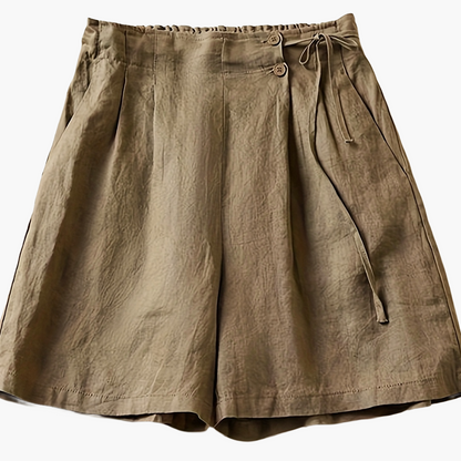 Shorts vita alta donna taglio ampio stile casual estivo
