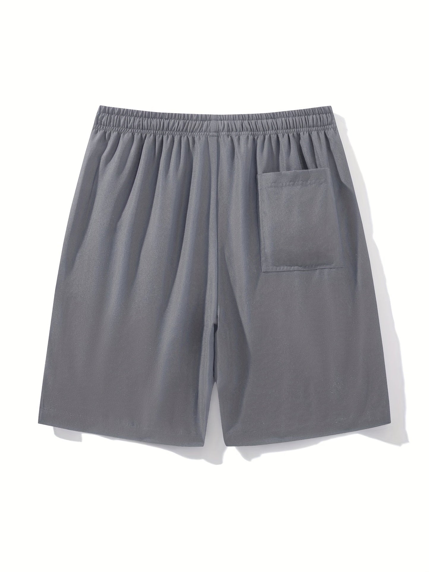 Short deportivo para hombre con múltiples bolsillos y cierre de cremallera, estilo casual para actividades deportivas y al aire libre