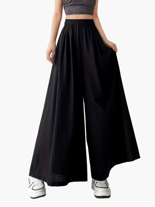 Wide-leg culotte-style pants for women, loose fit, casual trendy style