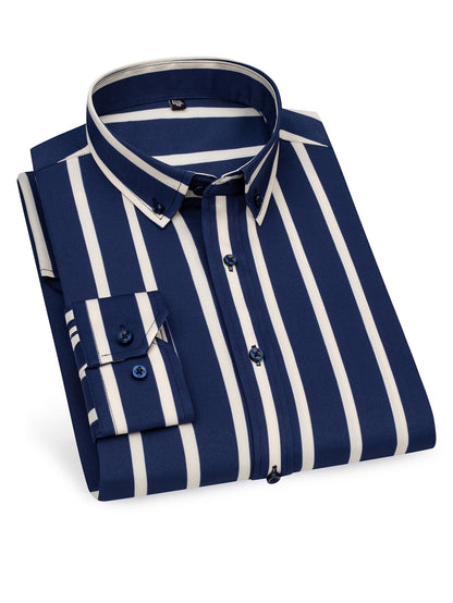 Camisa de rayas estilo casual para hombre – Ideal para salidas y ocasiones informales
